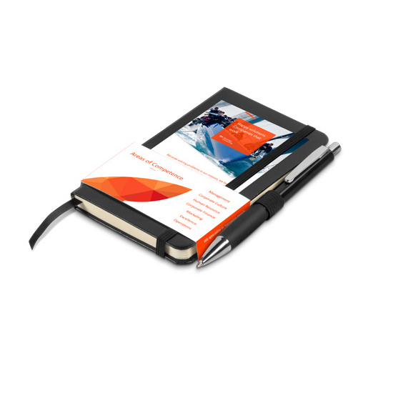 Notebook with a belly band